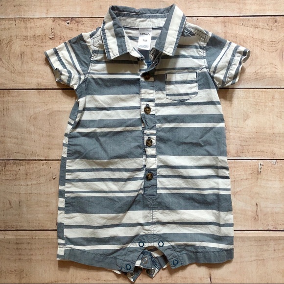 Carter's Other - ❤️ 5 for $15 Carter’s Striped Button Down Onesie